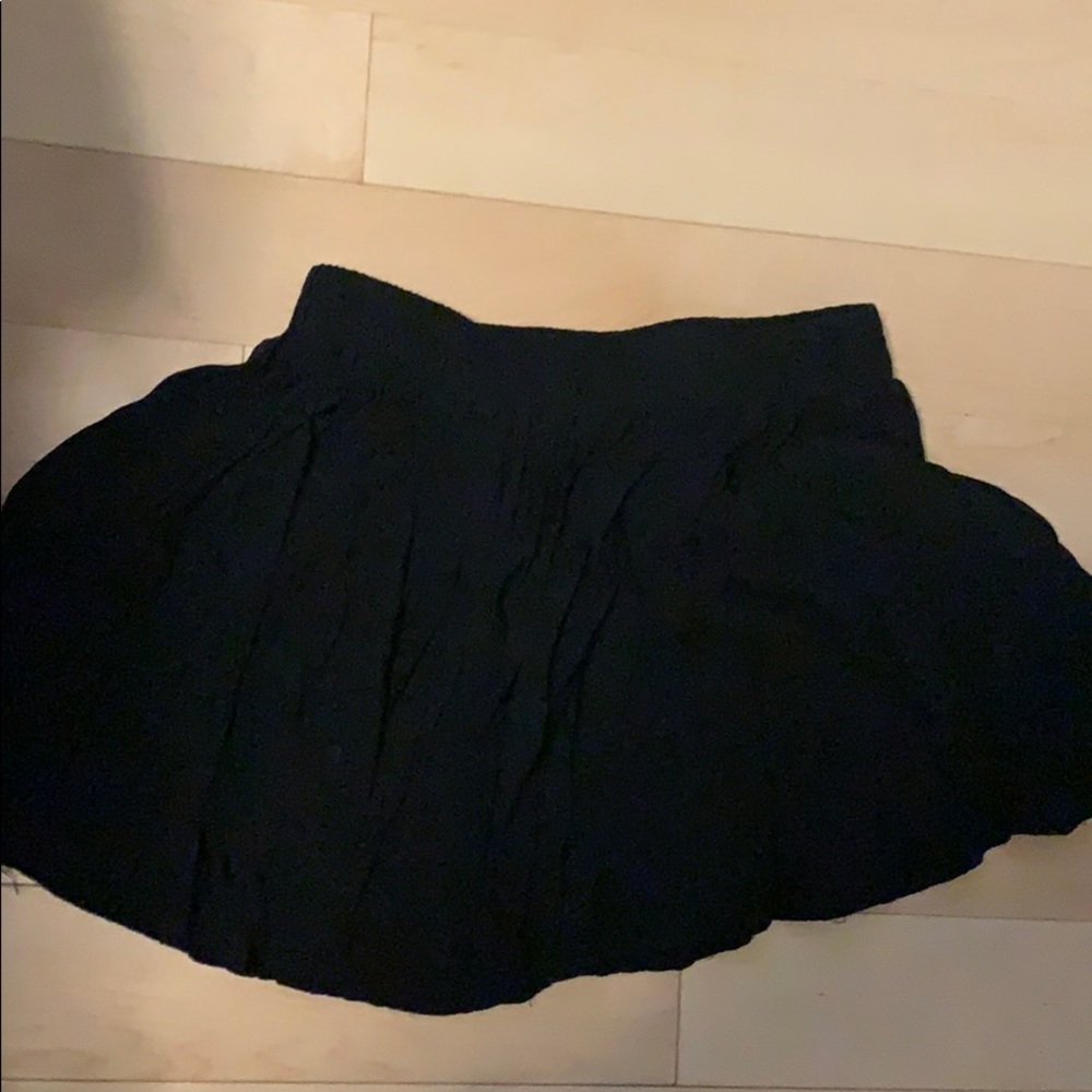 Black mini skirt